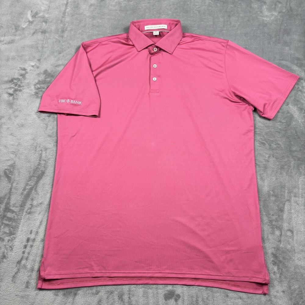 Holderness & Bourne The Anderson Men XL Azalea Tailored Fit Polo Golf Shirt